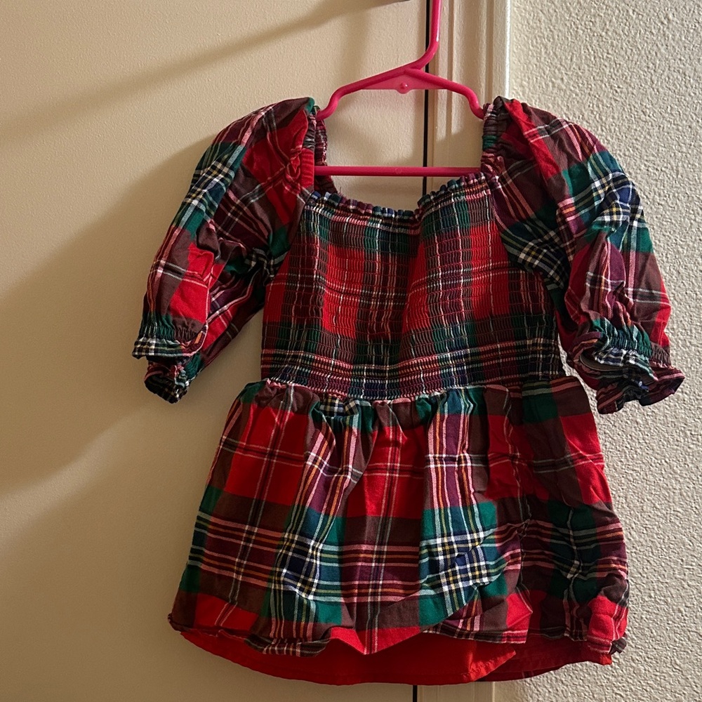Janie and Jack Red and Green Plaid Dress